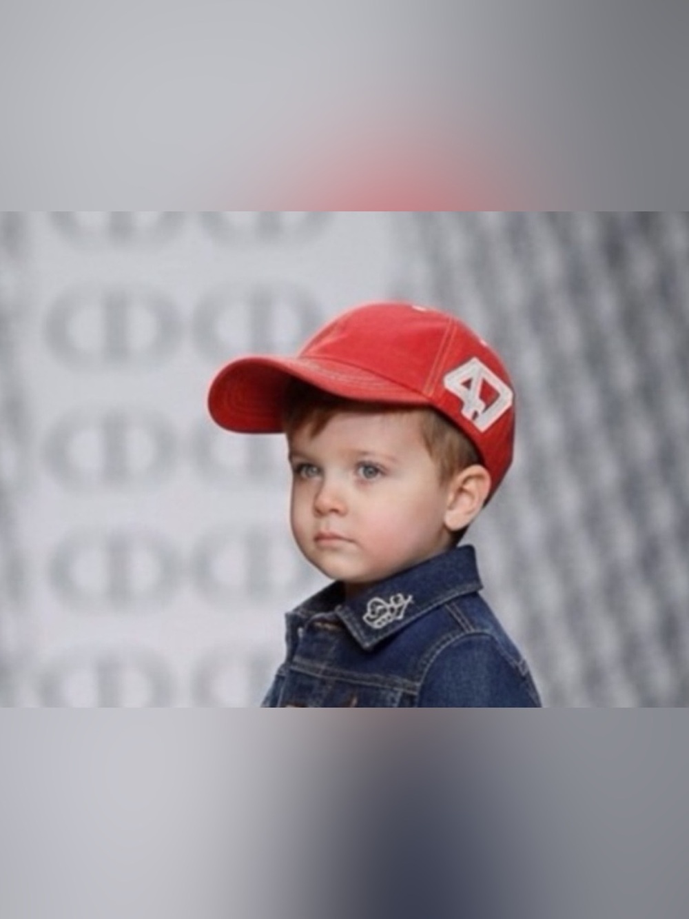 Authentic Christian Dior luxury designer toddler boy signature baseball hat cap